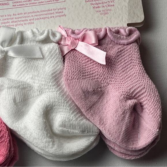 Sparkle My Universe Kids Bow Ankle Multi-pack Socks Sz 6-12 M Six Pairs - Picture 9 of 12